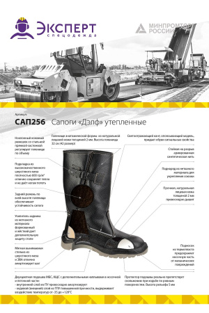 Сапоги "Дэлф", шерст. мех, ПУ/ТПУ