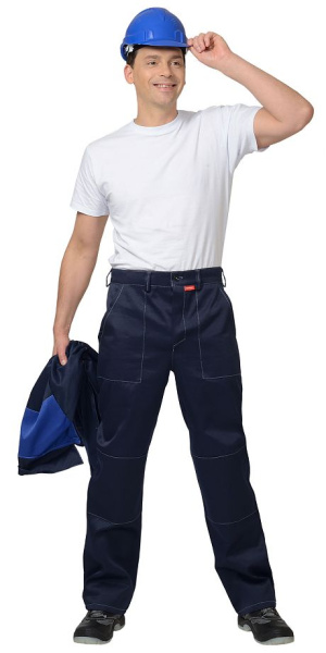 Костюм "АСПЕКТ/СТАНДАРТ" куртка, брюки т.синий с васильковым