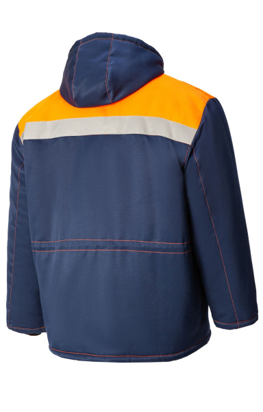 Костюм КОММУНАЛЬЩИК НЬЮ утепленный темно-синий оранжевый