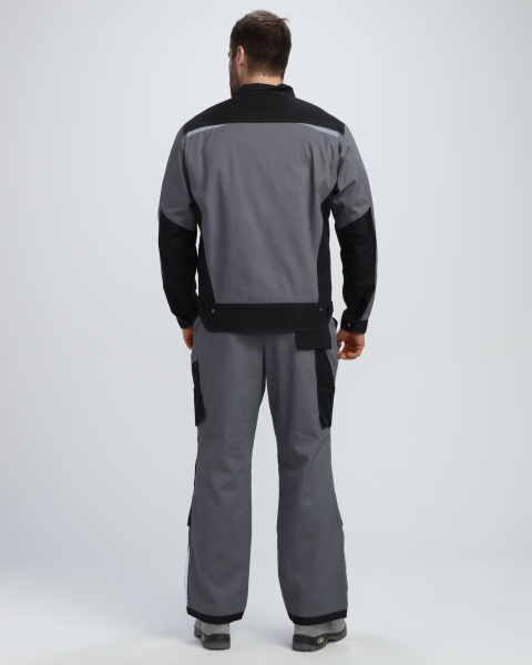 Куртка Милан NEW CH МВО (тк.Смесовая,270), т.серый/черный