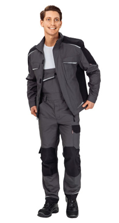 Куртка мужская "Сюрвейер" тёмно-серый/чёрный