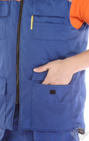 Жилет "Профессионал" зимний василек-светло-серый