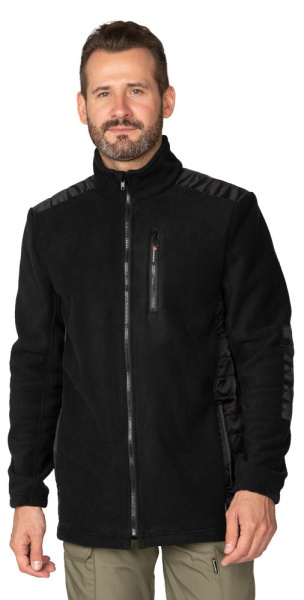 Куртка "Кеми" флисовая без капюшона чёрная