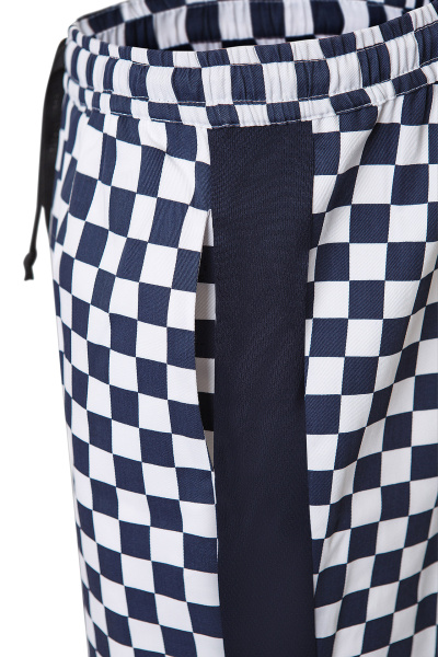 Брюки РИСТРЕТТО ШЕФ джоггеры темно-синие/клетка крупная