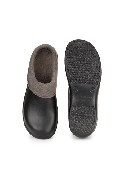 Сабо ЭВА утепленные цвет черный