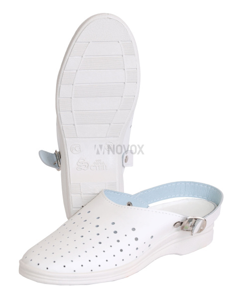 Сабо женские, искусственная кожа, ПВХ, белый