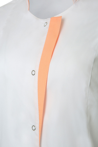 Халат ЛИНДРЕД ЭВЕЛИН дл.рукав белый/персик