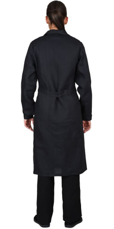 Халат женский х/б диагональ, черный