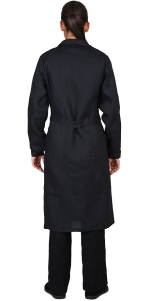 Халат женский х/б диагональ, черный