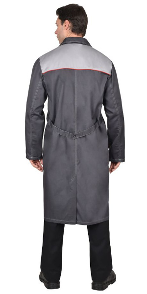 Халат мужской "ФАВОРИТ", т.серый со светло-серым