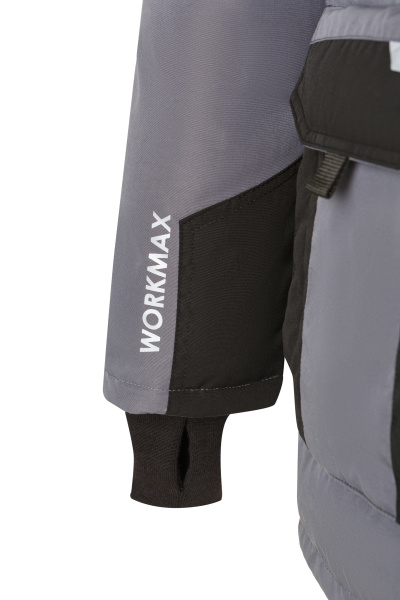 Куртка Воркмакс (WORKMAX) утепленная пух/перо т.серая/черная