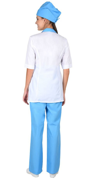 Костюм "ФЛОРЕНЦИЯ" женский белый с голубым