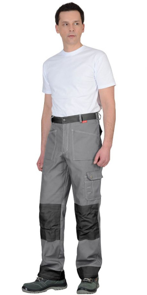 Костюм "ВЕСТ-ВОРК" куртка кор. (чз), брюки ср. серый с т.серым пл. 275 г/кв.м