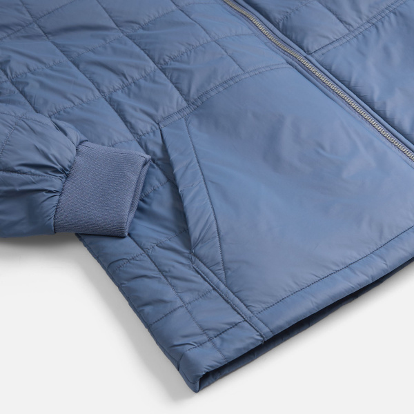 Куртка-бомбер унисекс Warmbridge, синяя (джинс)