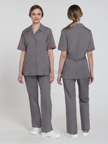 Костюм женский "Магнэль" (тк.Смесовая,120), т.серый/оранжевый