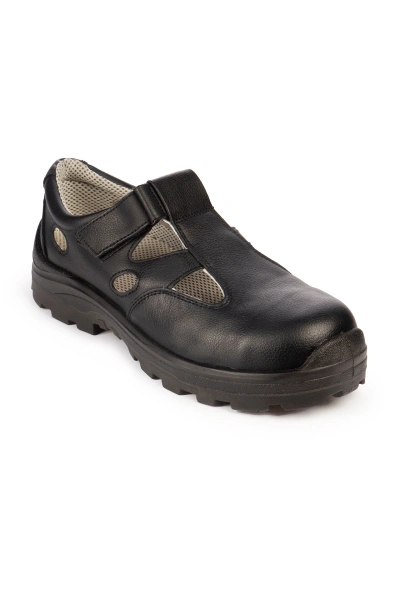 Полуботинки (сандалии) АЛМИ с перфорацией арт 80302 011600 МИНПРОМТОРГ, КП, ПУ, черные