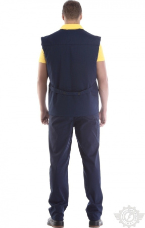 Жилет "Эксперт" зимний темно-синий (эконом)