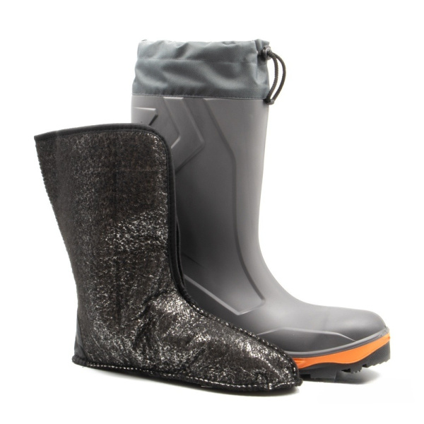 Сапоги "Патриот" с подошвой ПУ/нитрил, КП и КС тёмно-серый/светло-серый