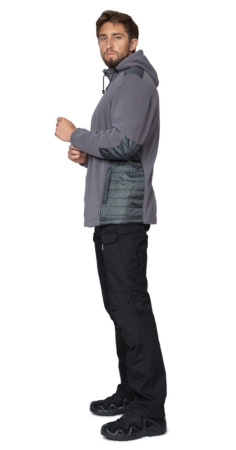 Куртка "Кеми" флисовая с капюшоном тёмно-серая