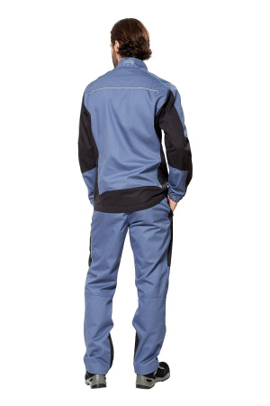 Костюм рабочий мужской летний "Кранц", куртка, брюки, цвет маренго/черный/голубой