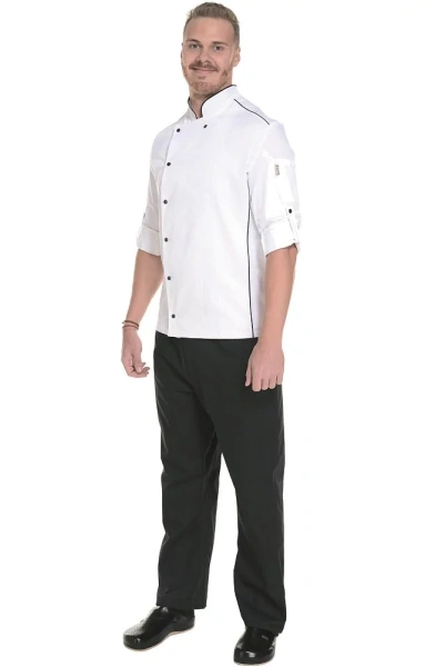 Китель поварской RICON (РИКОН) black (белый)