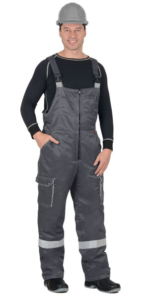 Костюм зимний "ТИТАН" куртка дл., полукомбинезон, цв. серый