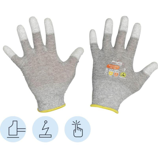 Перчатки Manipula Specialist® Микростатик (ESD) (нейл.+полиур.+медн.), MG-163