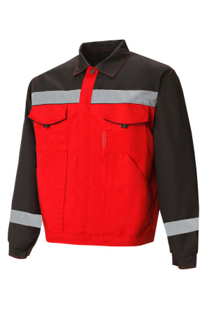 Костюм Мастер-Люкс с СВП красный/черный, куртка, п/к