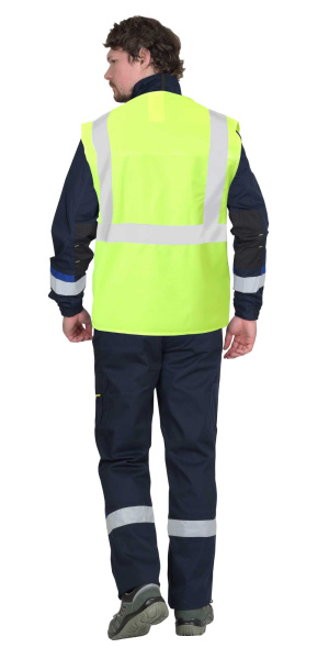 Жилет сигнальный кл.1, 3 СОП (трик.100 гр/м2) лимонный (ЧЗ)
