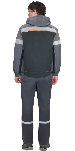 Куртка "РОДОС" темно-серая с черным