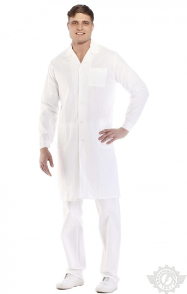 Халат мужской белый