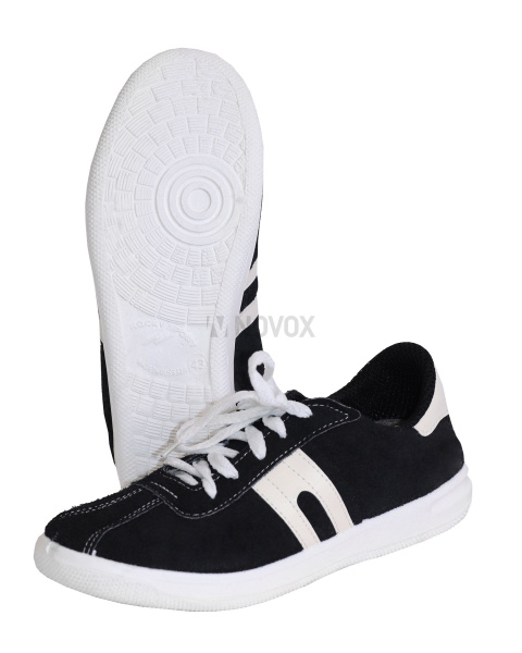 Кроссовки велюровые Люкс, спилок, ПУ, черные