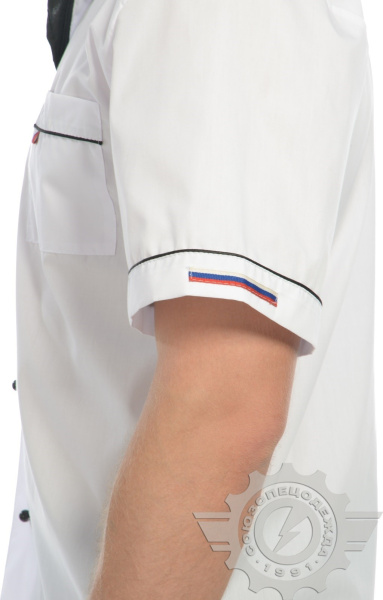 Куртка поварская (китель) "Люкс-Лайт" короткий рукав белая