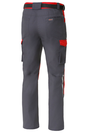 Костюм "STATUS" NEW (Статус), куртка, брюки, графит красный, красные наколенники