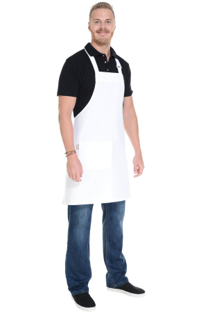 Фартук HORECA (ХОРЕКА) с нагрудником white (белый)