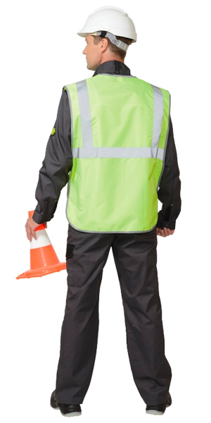 Жилет сигнальный универсальный "ГАБАРИТ-В" с 3 СОП (тк.Оксфорд) лимон