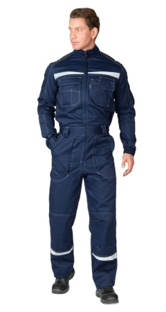 Комбинезон мужской летний "Профессионал" тёмно-синий/тёмно-серый
