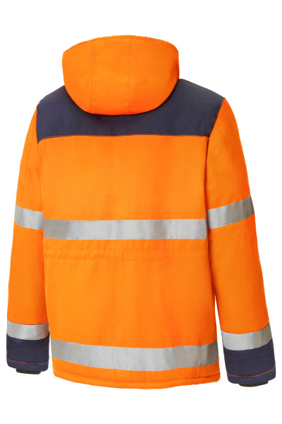 Костюм СИГНАЛ с СВП утепленный оранжевый/т.синий, куртка, п/к