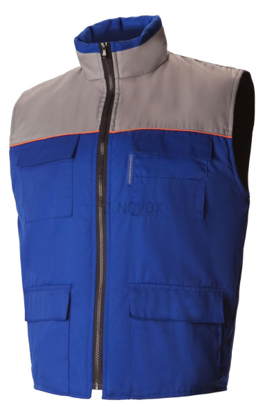 Жилет "Профессионал" зимний василек-светло-серый