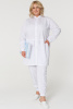 Халат ГВЕНН женский белый, длинный рукав, кнопки