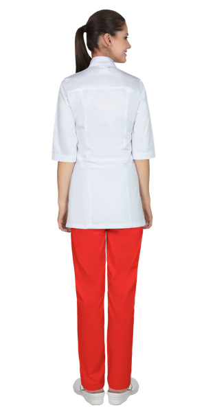 Костюм "БАРБАРА" женский белый с красным