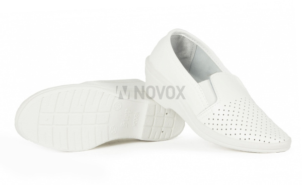 Туфли с перфорацией женские нат.кожа Аня ПВХ, белый