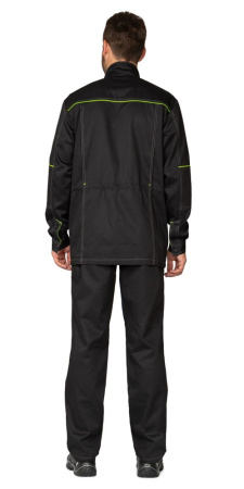 Куртка мужская "Эко-Босс" чёрная/лимонная