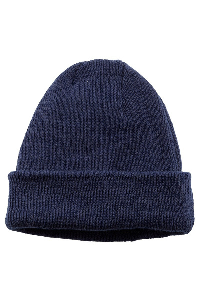 Шапка трикотажная мужская зимняя цвет темно-синий