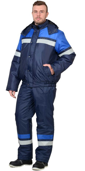 Костюм зимний "ОРБИТА" куртка ,п/к, т.синий/василек