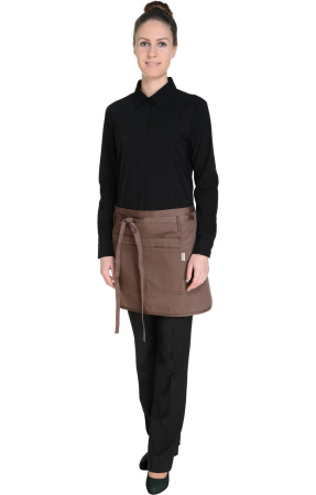 Фартук «BARISTA» укороченный, цвет chocolate (темно-коричневый)