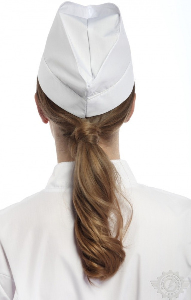 Пилотка белая смесовая