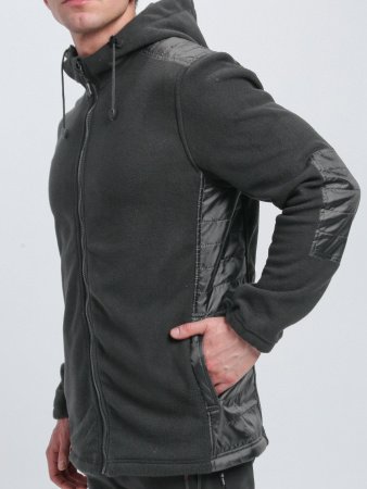 Куртка с капюшоном Кэмп (тк.Флис), т.серый