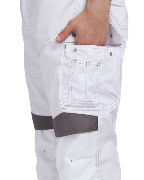 Брюки ЦИТРИН белый со средне-серым (ЧЗ)