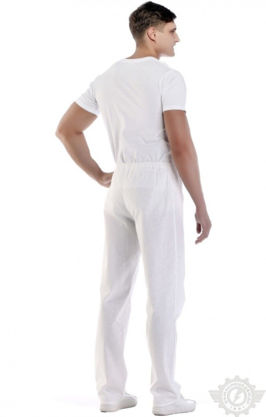 Брюки мужские поварские, белые